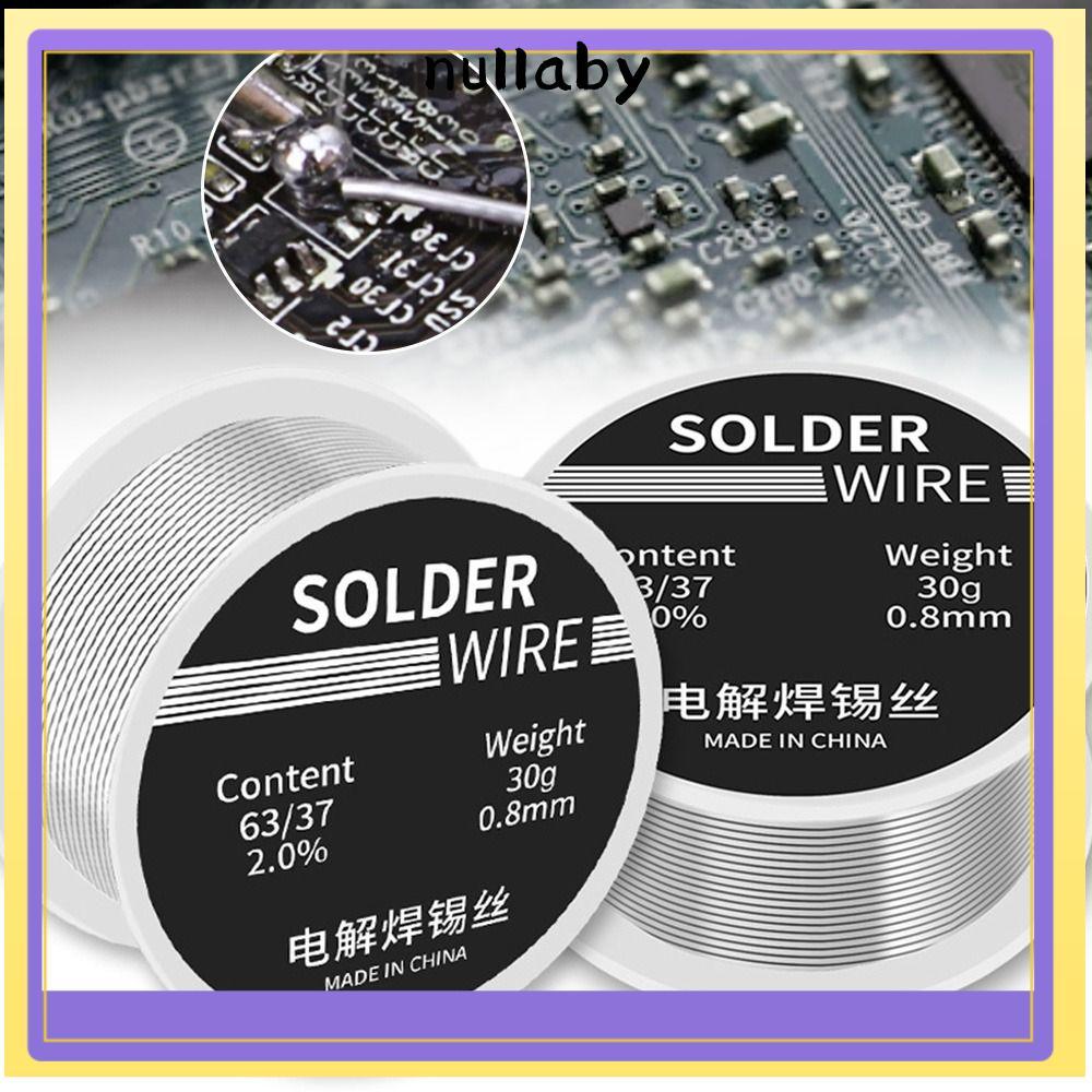 NULLABY 30g 0.8mm Corel Solder Low-melting FLUX 2.0% ลวดบัดกรีไฟแช็กความบริสุทธิ์สูง