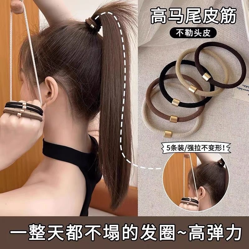 ความยืดหยุ่นสูงทนทานคาดศีรษะผูกผมพื้นฐานที่เรียบง่ายความรู รูปที่ 3