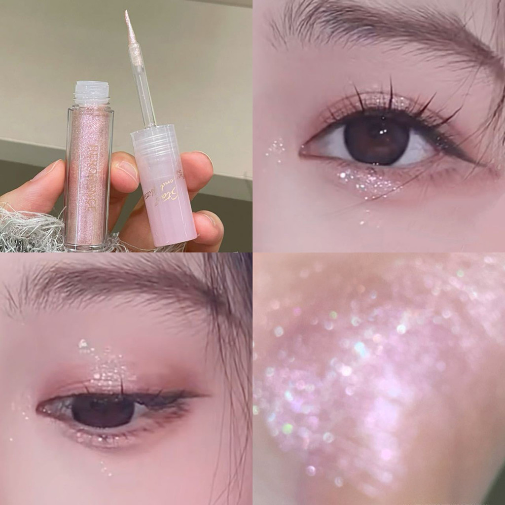2.5g Eye Beauty Liquid Glitter Eyeshadow Quick-Drying Sparkling Eye Shadow สําหรับ Daily & Official 