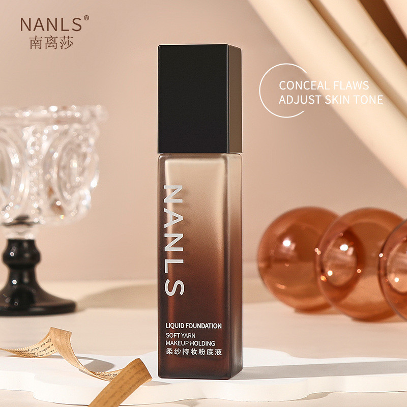 NANLS Soft Gauze Makeup Liquid Foundation เสริมผิว คอนซีลเลอร์ Hold Makeup Light Liquid Foundation แ
