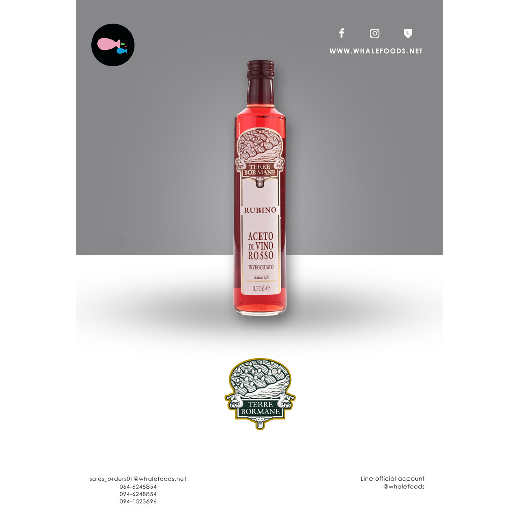 Terre Bormane Rubino Aged Red Wine Vinegar 500ml.