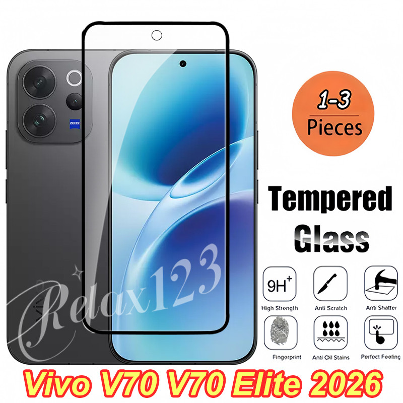 สําหรับVivo V70 Elite 5G 3PCSป้องกันหน้าจอกระจกนิรภัยสําหรับVivo V70 V70 FE V 70 Elite VIVO V70Elite