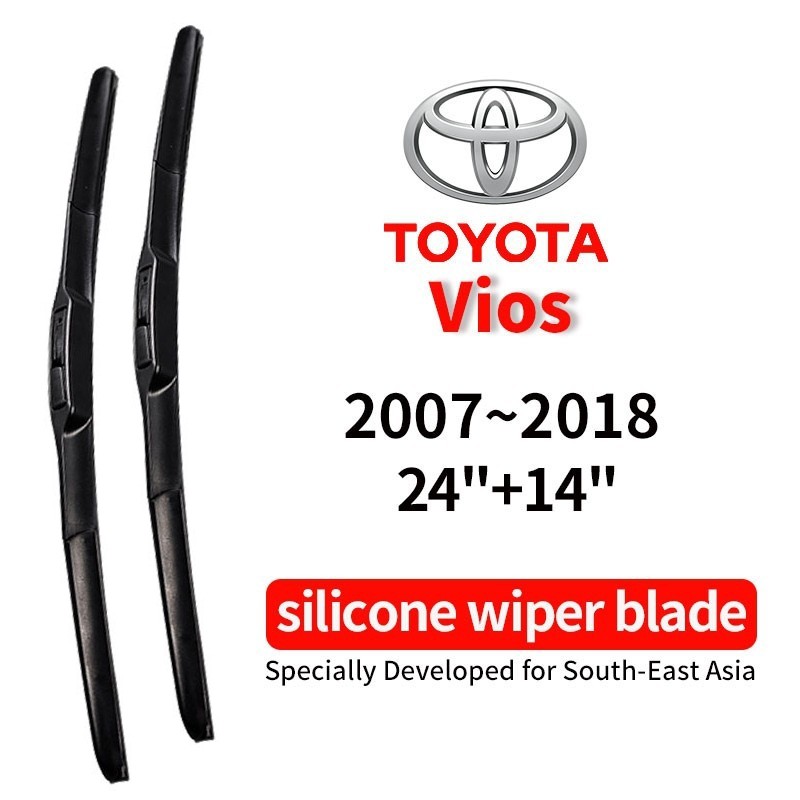 ใบปัดน้ําฝน Toyota Vios (2007~2013)(2014~2018)24+14in
