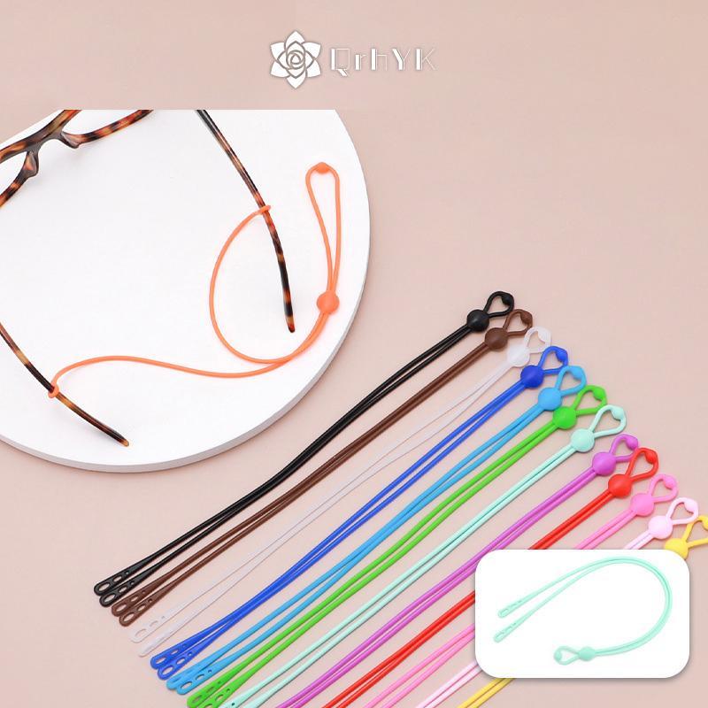 QrhYK 1 PC ปรับยืดหยุ่นซิลิโคนแว่นตาสายรัดแว่นตากันแดดกีฬา Anti-Slip String แว่นตาเชือกสายคล้องใหม่