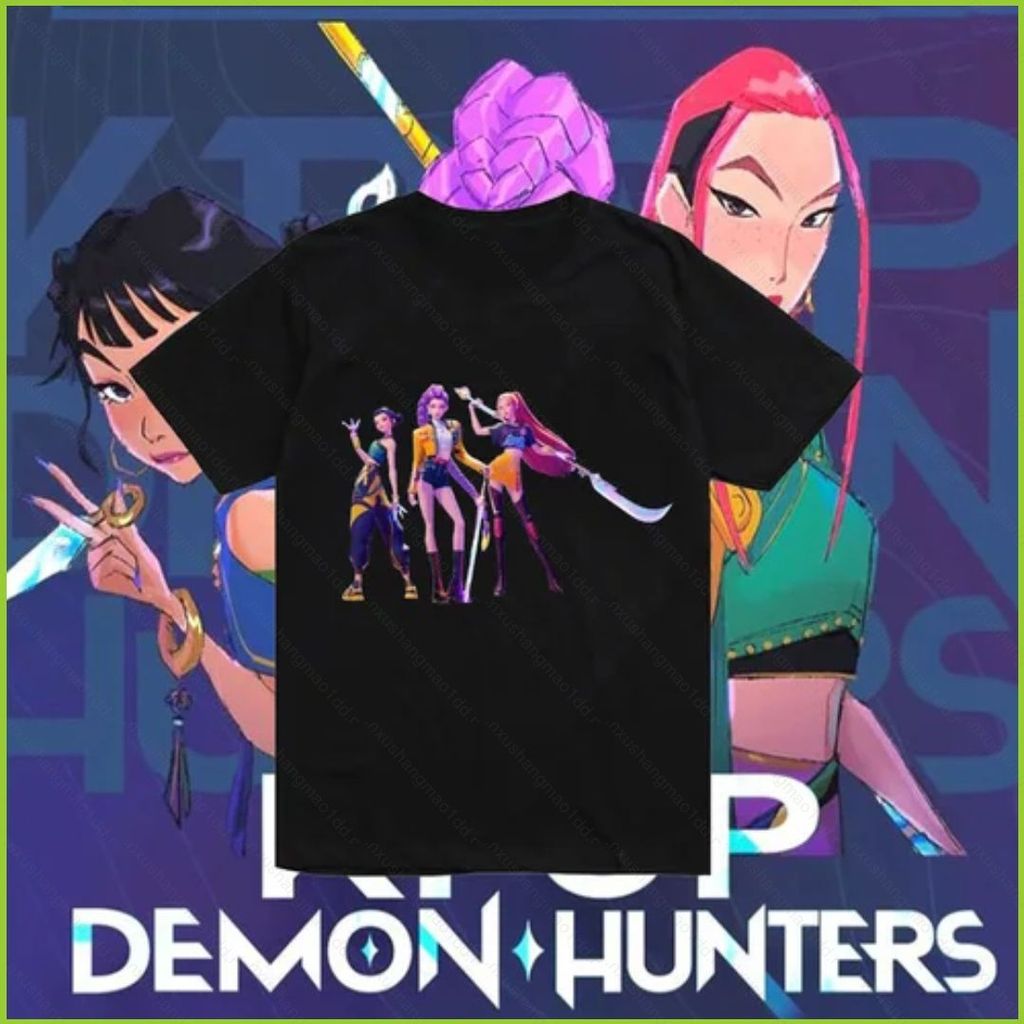 XS1 KPop Demon Hunters HUNTR/X เสื้อยืด Rumi Mira Zoey อะนิเมะแขนสั้น XS1