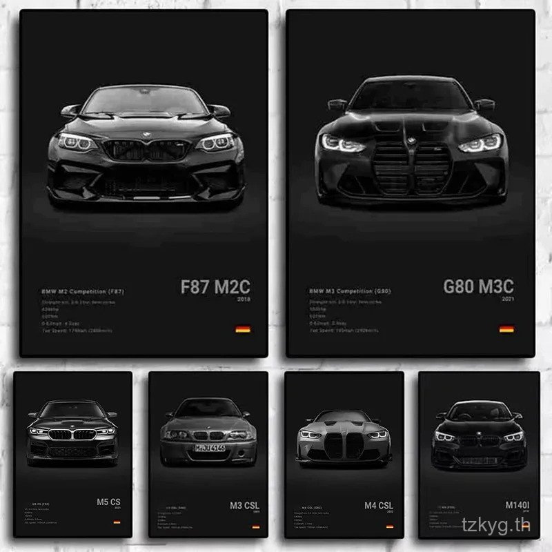 Modern Pop Car Home Decor Wall Art โปสเตอร์ M3 M140 M5 M4 F87 M2C G80 M3C E30 F80 Room Wall Decor ขอ