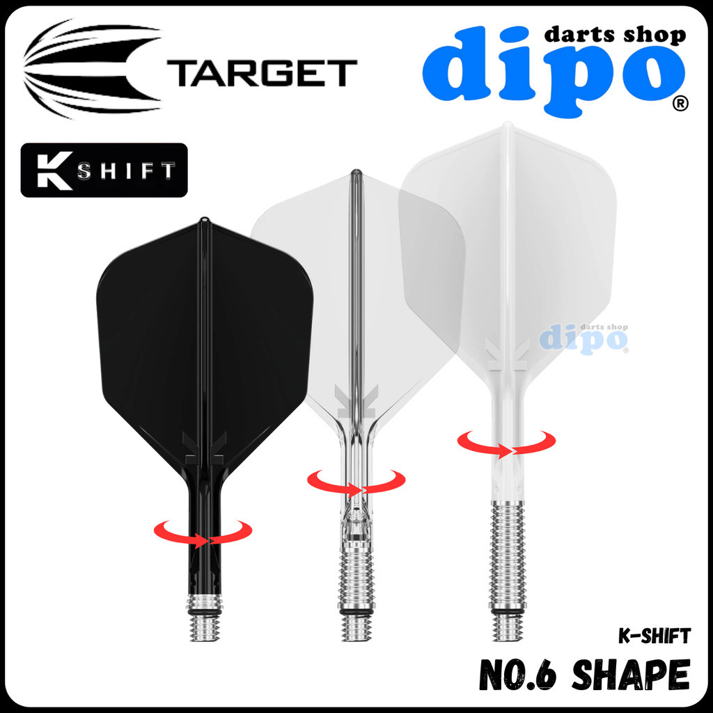 TARGET K-SHIFT No.6 Shape)Hard Material Darts Flight - TARGET Darts Flight