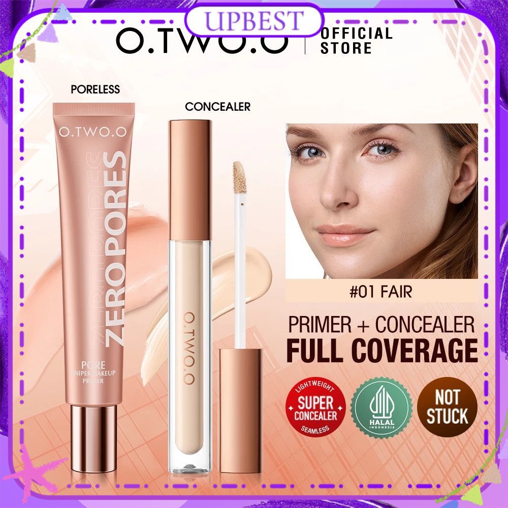 ♕ O.two.o ชุด 2 ชิ้น/เซ็ต ไพรเมอร์แต่งหน้า คอนซีลเลอร์ ซอฟต์โฟกัส ผสมสารเพิ่มความกระจ่างใส สำหรับการ