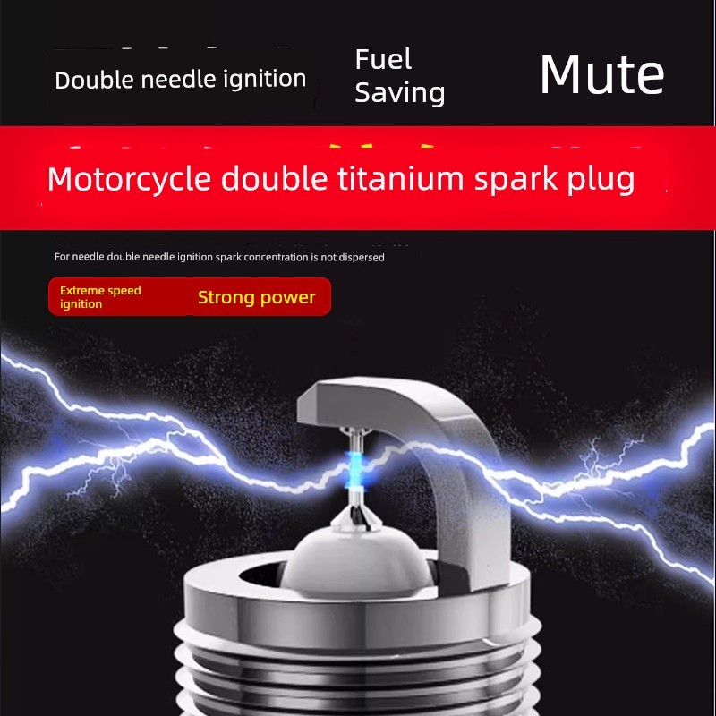 ♜หัวเทียนอิริเดียมคู่รถจักรยานยนต์ A7TC CR9E D8RIX คานโค้งเหยียบรถสามล้อขนาดใหญ่ displacement Suzuki