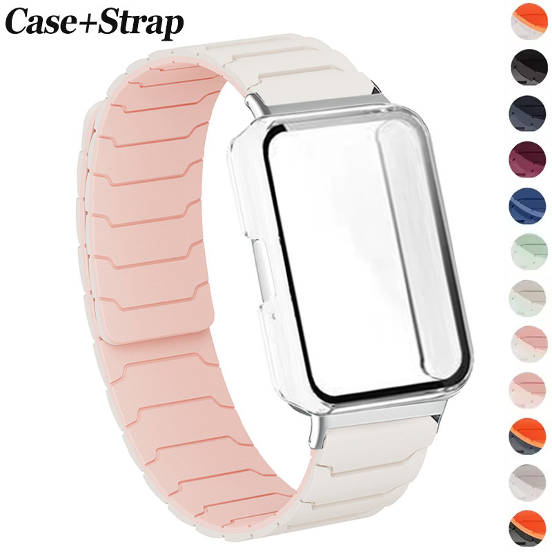 สายรัดแม่เหล็กซิลิโคน + เคสสําหรับ Samsung Galaxy Fit 3 Accessories Correa