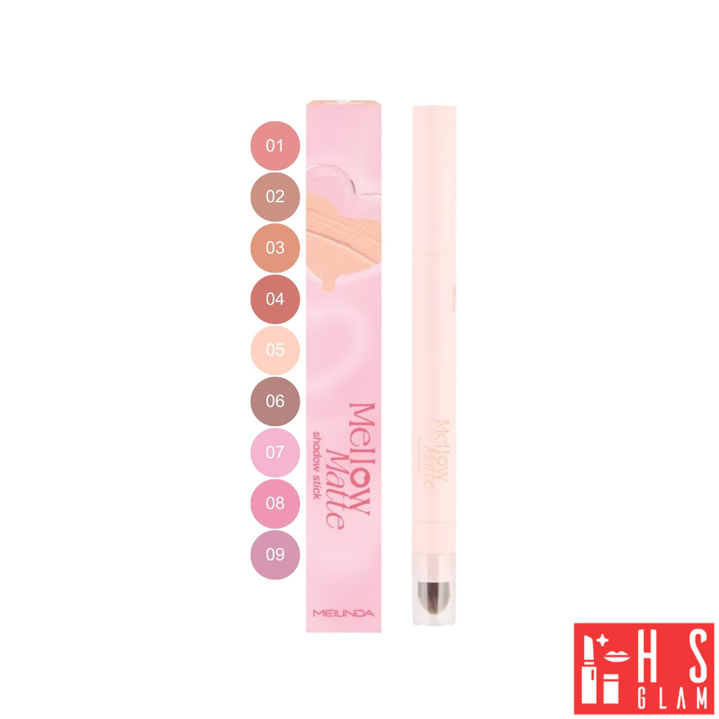 MEILINDA Mellow Matte Shadow Stick เมลินดา อายแชโดว์ เนื้อแมต เกลี่ยง่าย สีสวย ติดทน ใช้ง่ายทุกวัน