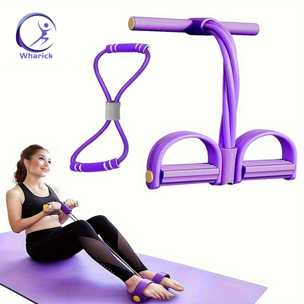 Wharick Pedal Resistance Bands Foam Handle Resistance Band 6-tube Pedal Resistance Band พร้อมที่จับ 