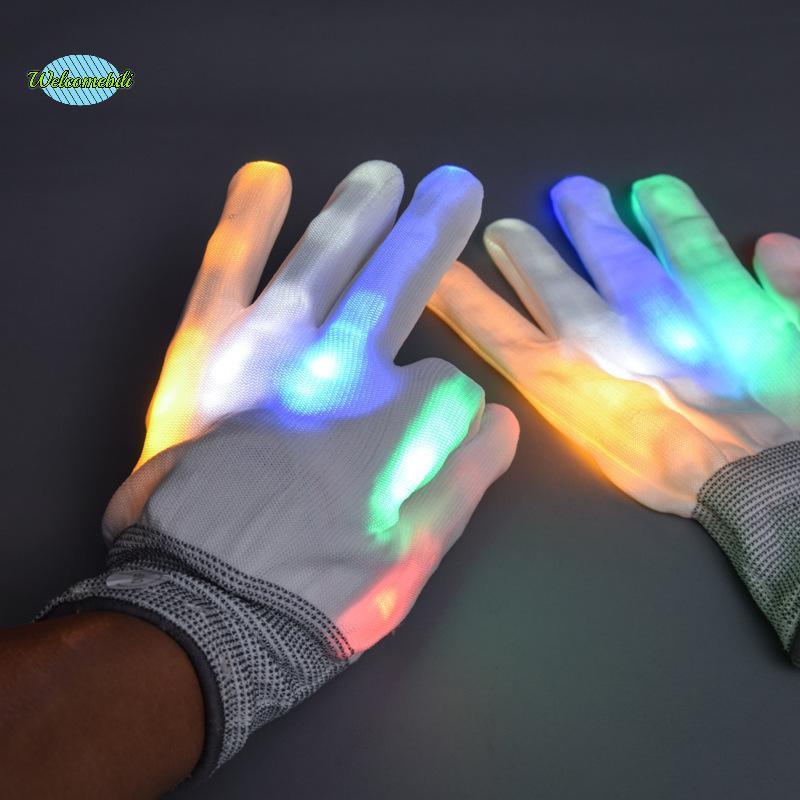 ถุงมือแสงไฟ Blinking LED สำหรับวัยรุ่นและผู้ใหญ่ ใช้งานได้ทั้งงานปาร์ตี้และการแสดง