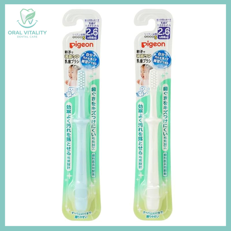 PIGEON Toothbrush for Baby Teeth, Lesson Stage 5. For children around 2 years and 6 months old, when