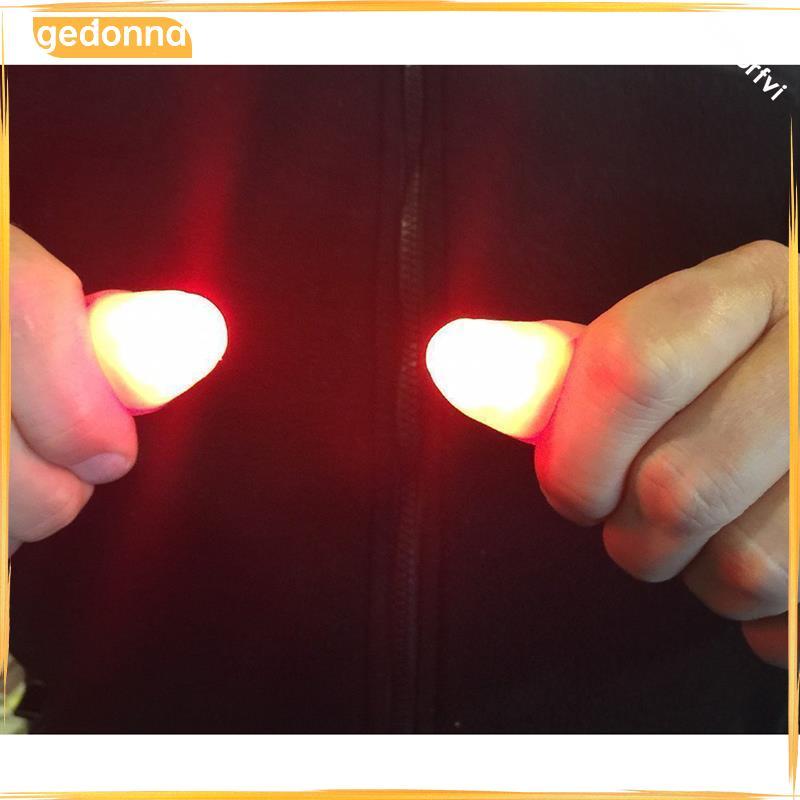 [gedonna] 2 ชิ้น Light Up Fingers LED Tricks Thumb Props Light Up Finger Fingers ของเล่นนิ้วมือ Tric