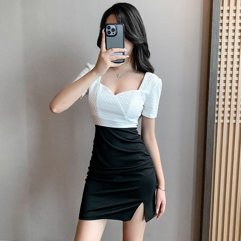 Night Club อารมณ์ 2023 ชุดสะโพก Slim-Fit กระโปรงเสื้อผ้าผู้หญิงอารมณ์ Slimmer ดู Night Club Wor