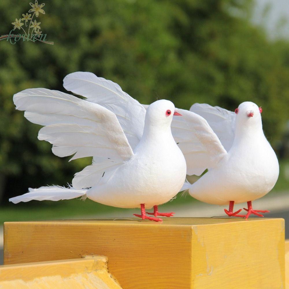KOWEN นกพิราบสีขาว, งานฝีมือนกสันติภาพ Dove, งานฝีมือตกแต่งปีกกระจายขนาดเล็กโฟมจําลอง Dove งานแต่งงาน