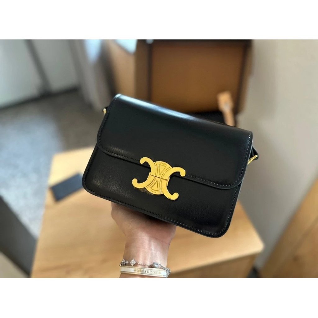 CELINE-Classic Celin Cowhide One-Shoulder Messenger Bag Tofu Bag