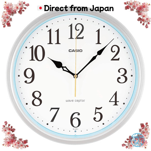 [ส่งตรงจากญี่ปุ่น]CASIO นาฬิกาติดผนัง นาฬิกาวิทยุ เส้นผ่านศูนย์กลาง 30.5 ซม. นาฬิกาอินทีเรีย หยุดเข็