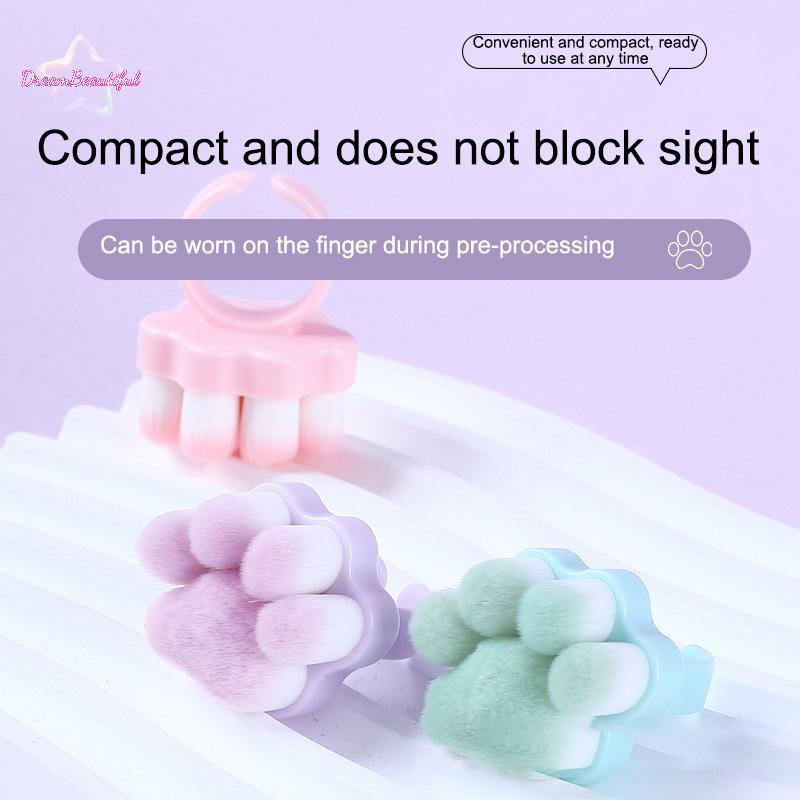 <DBFl-t>พลาสติกเล็บแปรงทําความสะอาดฝุ่นแปรงBule Cat Pawเจลฝุ่นทําความสะอาดMake Upแปรงรูปแหวนเครื่องมือทําเล็บนุ่มใหม่ ราคา ถูกที่สุด ดีลบีเคเค แกลเลอรีภาพที่ 8