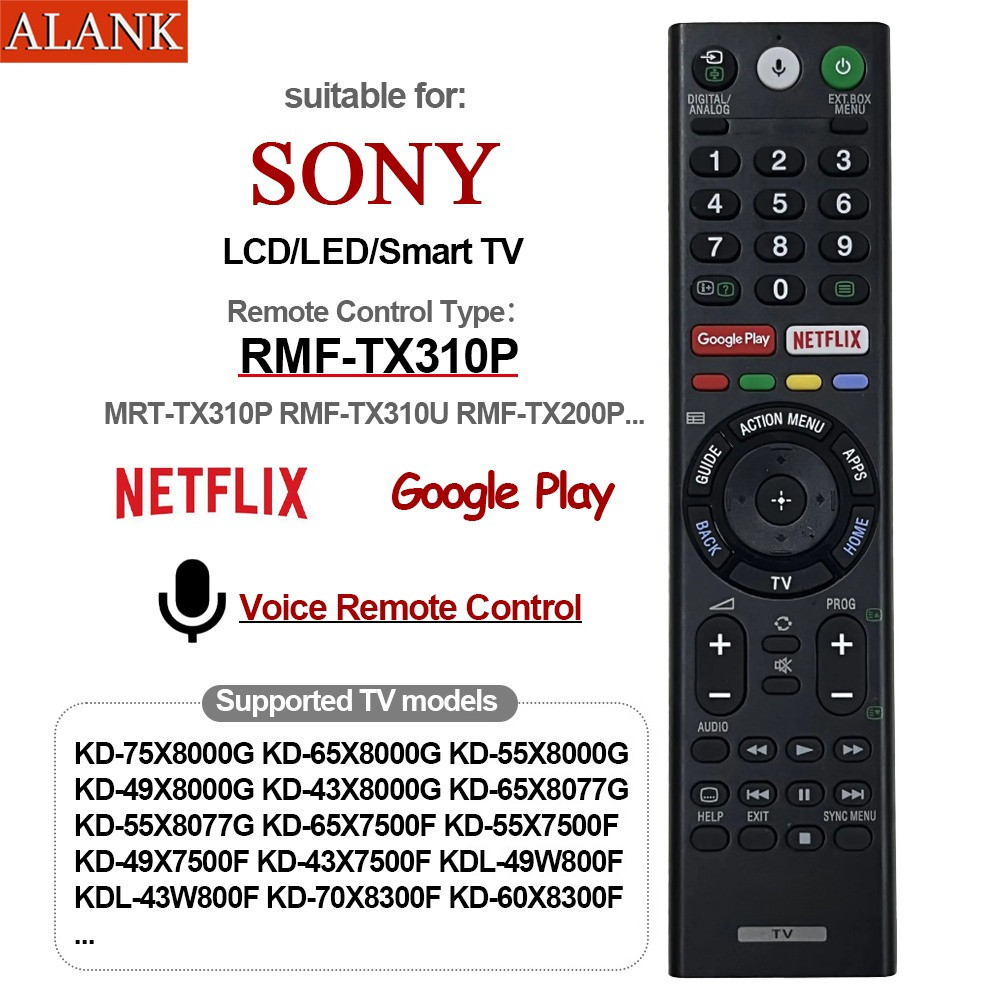 ALANK รีโมททีวีสมาร์ท LCD SONY ของแท้ - รองรับการควบคุมด้วยเสียง รุ่น RMF-TX310P Remote
