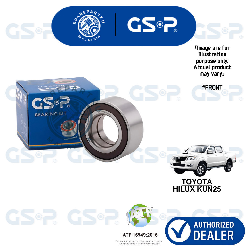 GSP FRONT WHEEL HUB BEARING สําหรับ TOYOTA HILUX KUN25 (AUTO/MANUAL) GSP WHEEL HUB BEARING ASSY