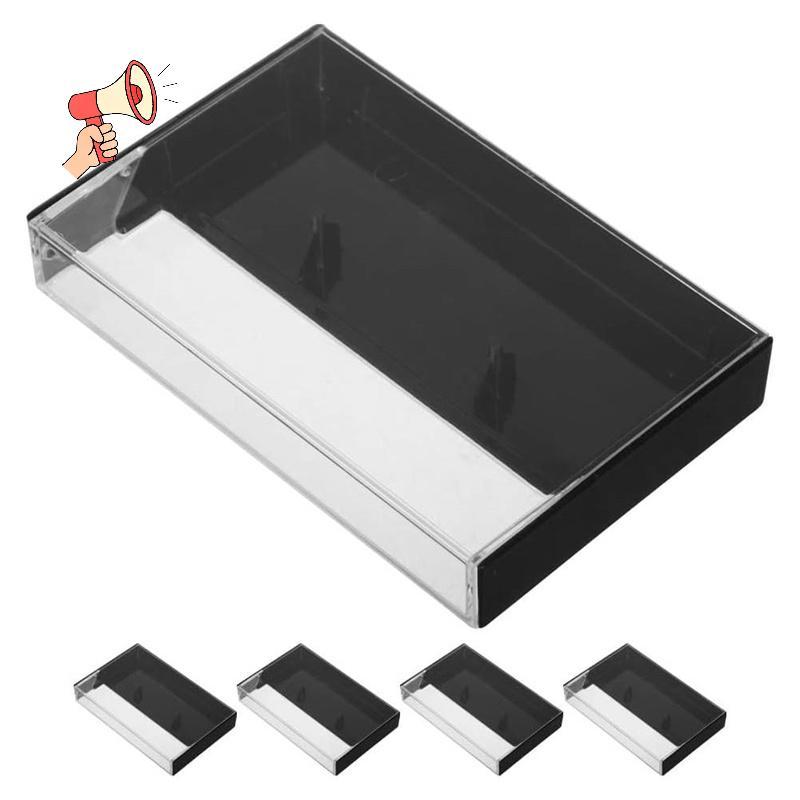 [MZ] 5 ชิ้นpact Vintage Cassette Tape กล่องพลาสติกใสสําหรับ Audio Cassettes Tape Organizer กันฝุ่นคอ