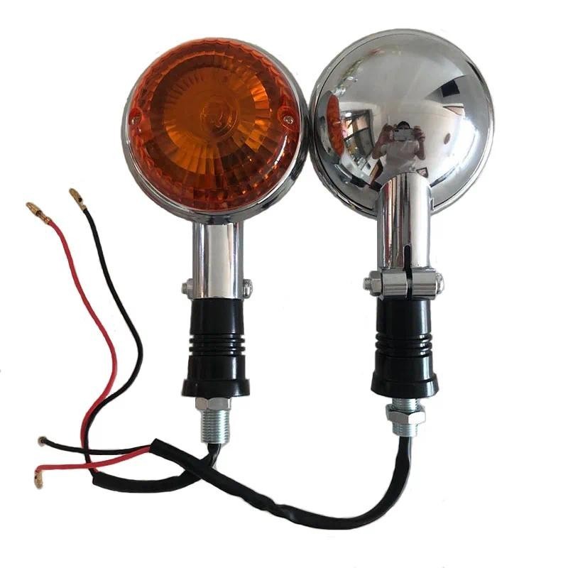 2pcs ไฟเลี้ยวรถจักรยานยนต์ Amber รอบตัวบ่งชี้เลนส์สําหรับ Yamaha XV400 XV650 XV1100 XV1300 XVS400 XV