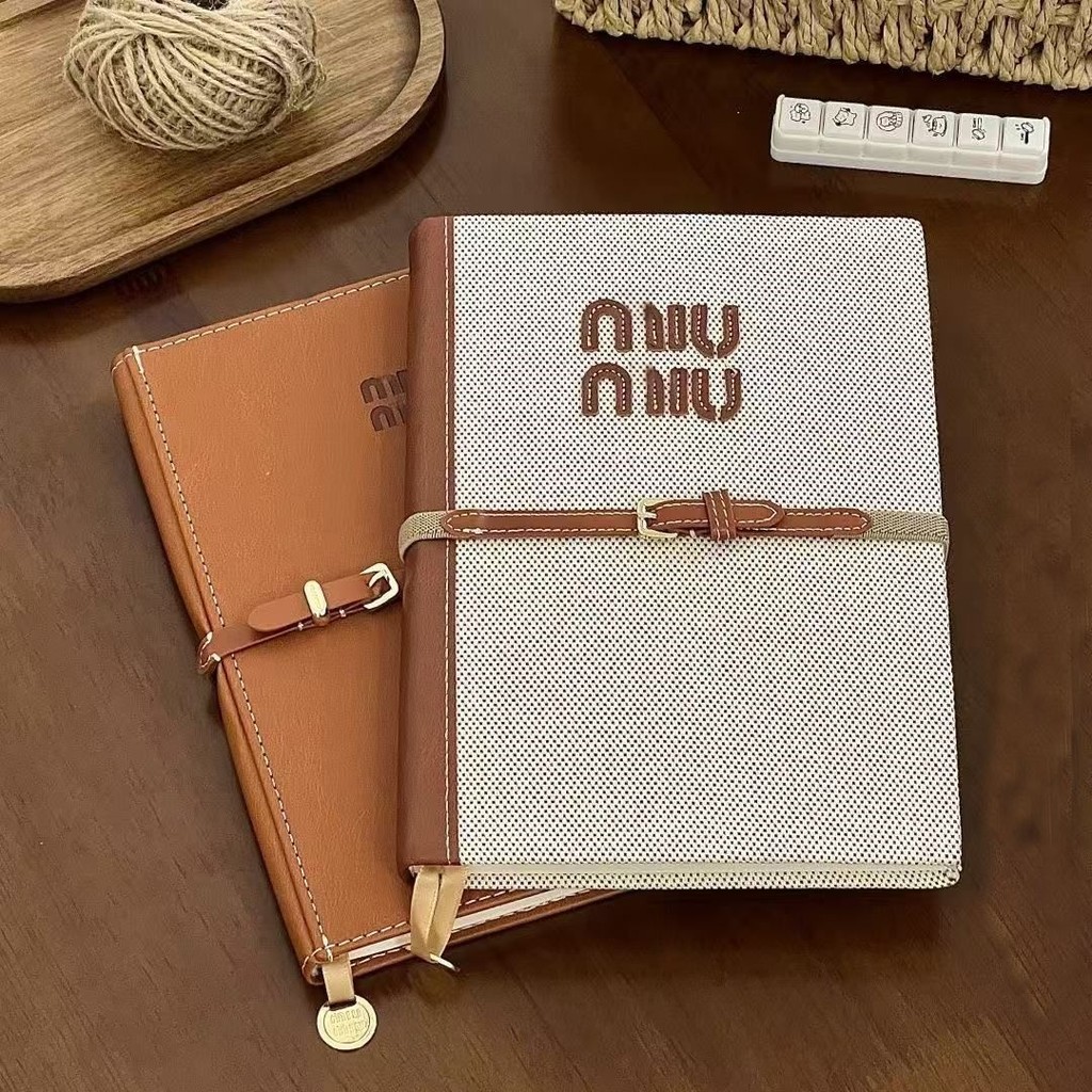 หนัง-bound Gold-edge Notebook หนาธุรกิจ Journal ไดอารี่ที่เขียนด้วยลายมือ Notepads