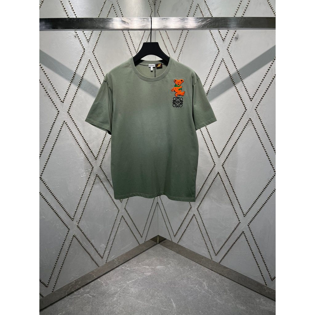 Loe & we2026 Star คลาสสิกรอบคอแขนสั้นเสื้อยืดผู้ชายผู้หญิงสไตล์เคาน์เตอร์ทุกวันเว็บไซต์อย่างเป็นทางก