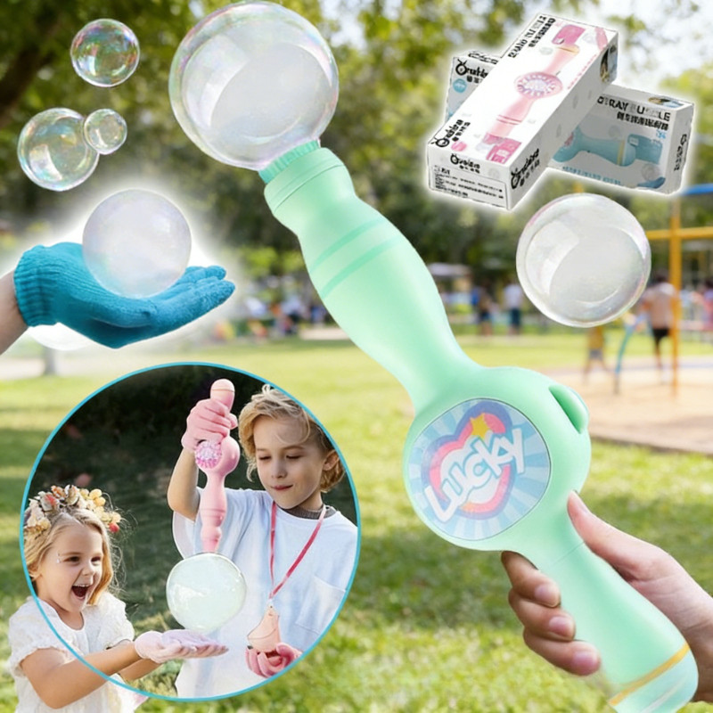 Spray Bubble Wand ไม้เป่าหมอกทำฟองสบู่พร้อมไฟ เครื่องเป่าลมไฟฟ้า เอฟเฟกต์สีสันสดใส สุดเก๋ไก๋ สำหรับเด็ก