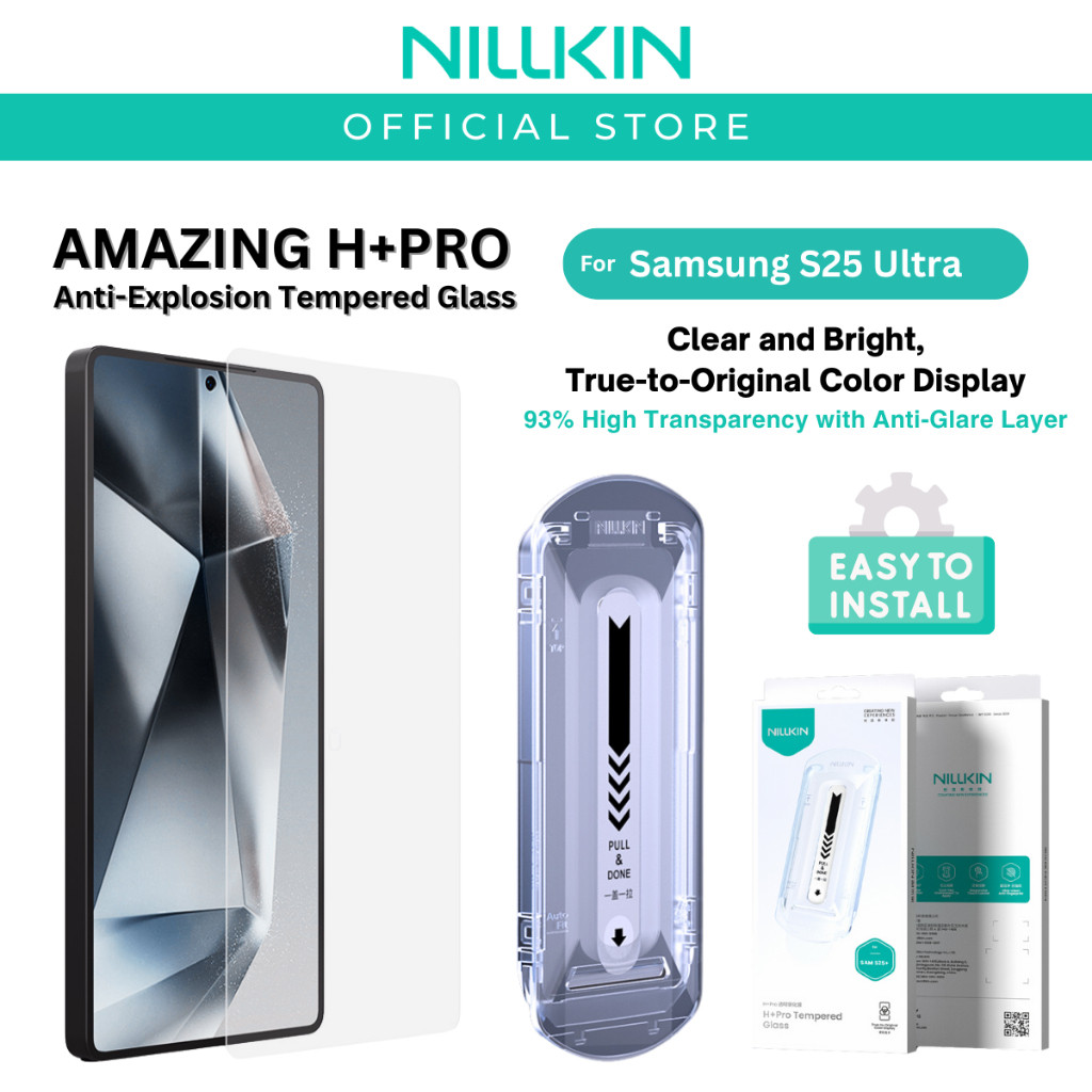 Nillkin H+Pro สําหรับ Samsung Galaxy S25 Ultra/S25+/S25 2.5D 0.2 มม.ป้องกันหน้าจอกระจกนิรภัย