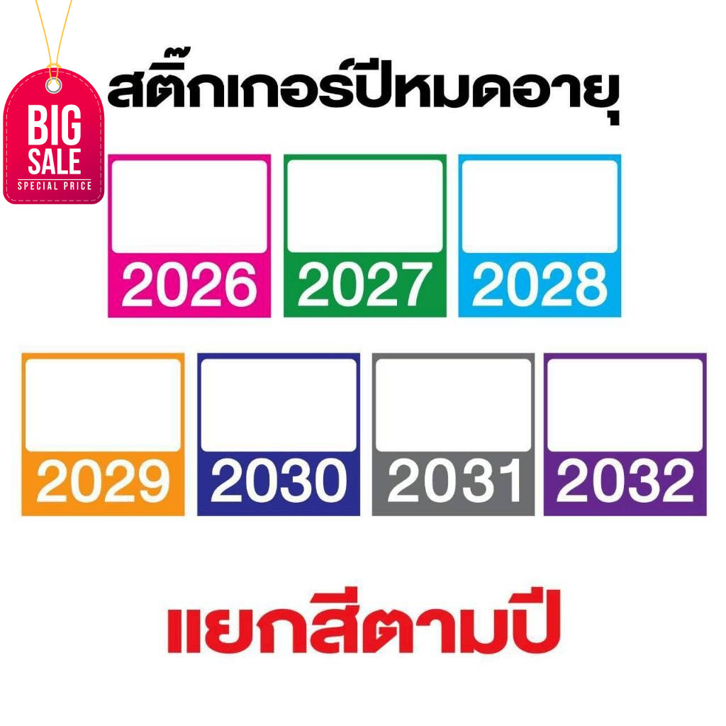 สติกเกอร์  วันหมดอายุ ร้านยาคลินิก กันน้ำคุณภาพดี 726 ดวง วันหมดอายุ