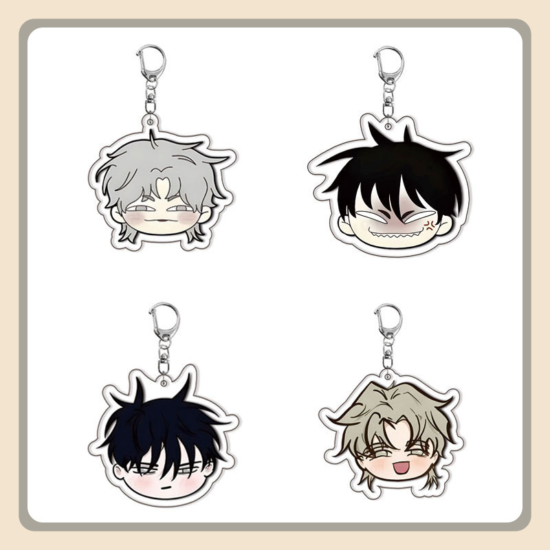 พวงกุญแจอะคริลิคโดยน้ําการ์ตูนเกาหลีน่ารักรูปอะนิเมะ Yeo taeju kim euihyun กระเป๋าพวงกุญแจ