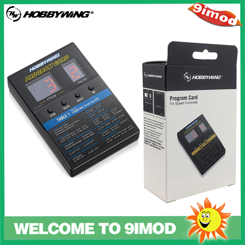 HOBBYWING ESC LED Program Card Box for Platinum V1/V2, FlyFun V5, XeRun, EzRun, QuicRun, SeaKing Ser