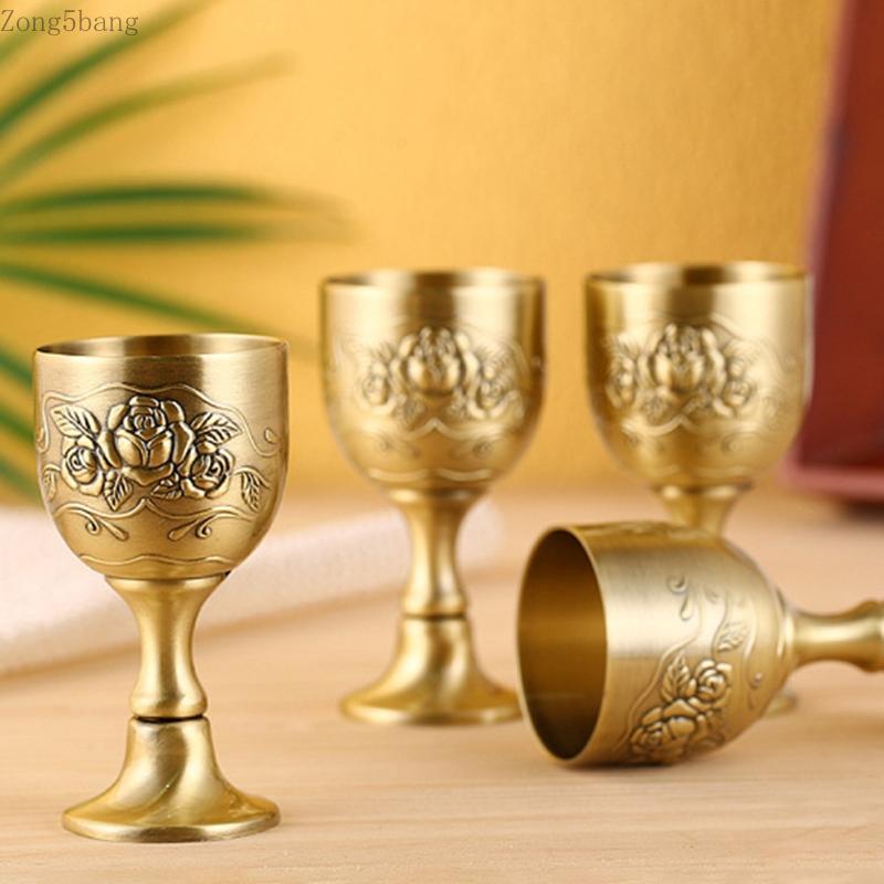 Zong ถ้วยไวน์สังกะสีอัลลอยด์วัสดุ Vintage ถ้วย Chalice ไวน์แดง Chalice Party Supplies แก้วไวน์สําหรั