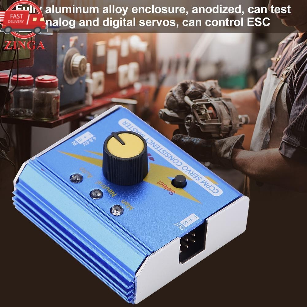 Zinga เครื่องทดสอบเซอร์โวพาวเวอร์ 3CH ESC Multi CCPM Consistency Master Checker สำหรับเฮลิคอปเตอร์เครื่องบิน RC และรถยนต์