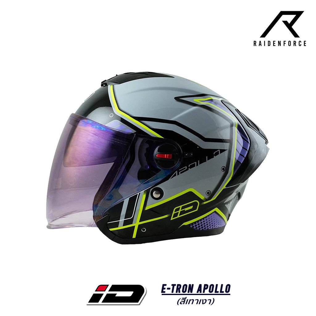 หมวกกันน็อค ID HELMET E-TRON  APOLLO เทาเงา
