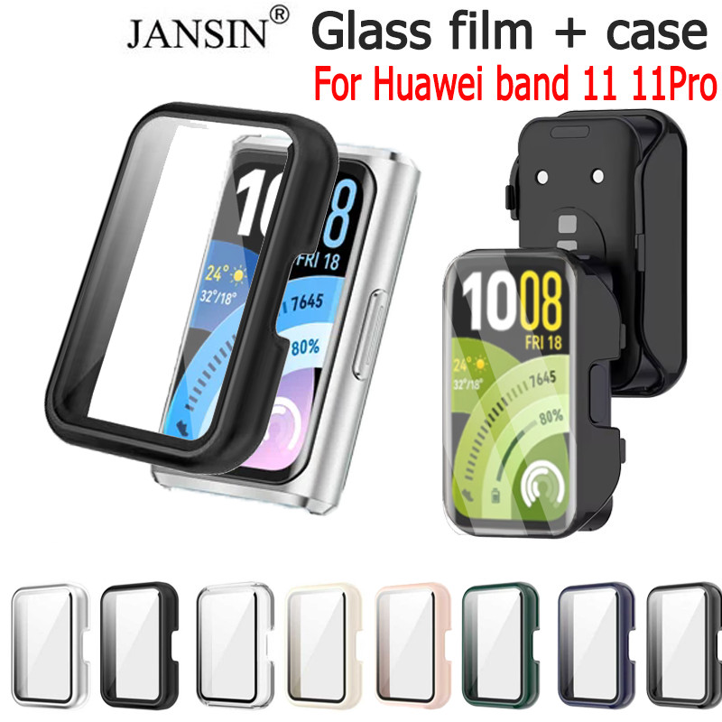 เคส สำหรับ huawei band 11 เคส + ฟิลม์กระจกในตัว case สําหรับ Huawei Band 11 Pro เคสกระจกนิรภัย smart watch
