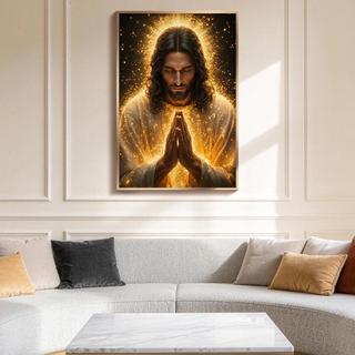 WallDecor Modern Christian Jesus Portrait Luxurious Mural Wall Art  Advanced Decor for Living Room