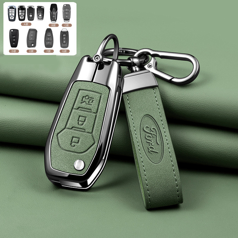 เคสกุญแจรถยนต์ Ford ranger everest territory ecosport focus Mondeo Kuga สังกะสีอัลลอยด์รีโมทยานยนต์ Key Case holder