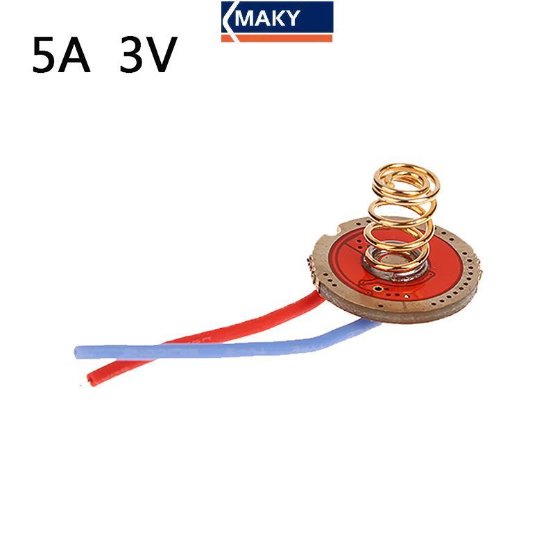 MAKY 1 PC 5A 3V ไฟฉาย LED Driver 17 มม.5 โหมด Circuit Board สําหรับ XHP50.2 MKR XHP70.2 XHP90 ไฟฉายโ
