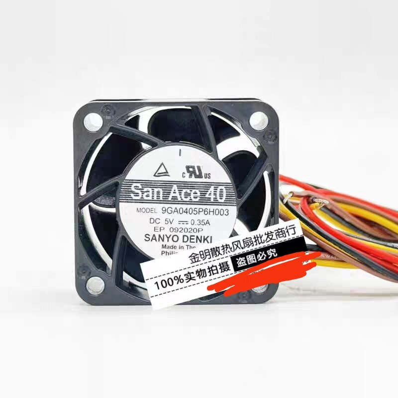 [Radiator] ยี่ห้อใหม่ Sanyo Sanyo 4CM 9GA0405P6H003 DC5V 0.35A PWM พัดลมระบายความร้อนระดับเสียงอากาศ