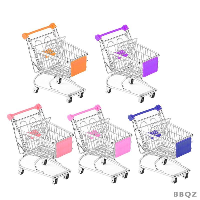 [bqz01] Mini Shopping Cart Kids Push Cart Toy ซูเปอร์มาร์เก็ต Handcart Toy Girls Gift