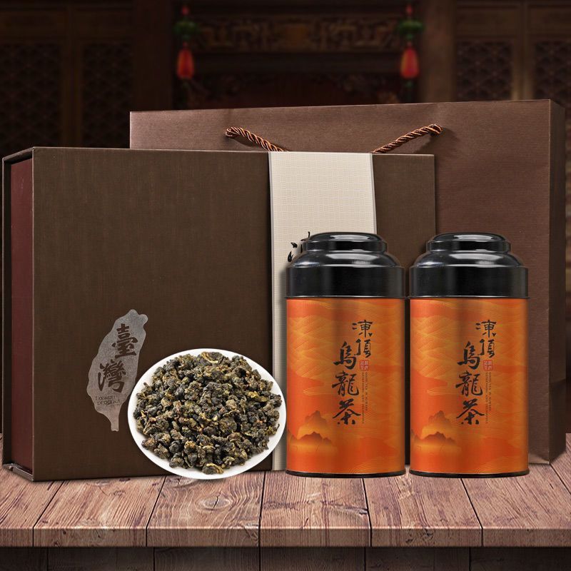 ไต้หวัน Dongding Oolong Tea บรรจุภัณฑ์เดิมนําเข้าชาอัลไพน์แท้พรีเมี่ยม Alishan กล่องของขวัญกลิ่นหอม 