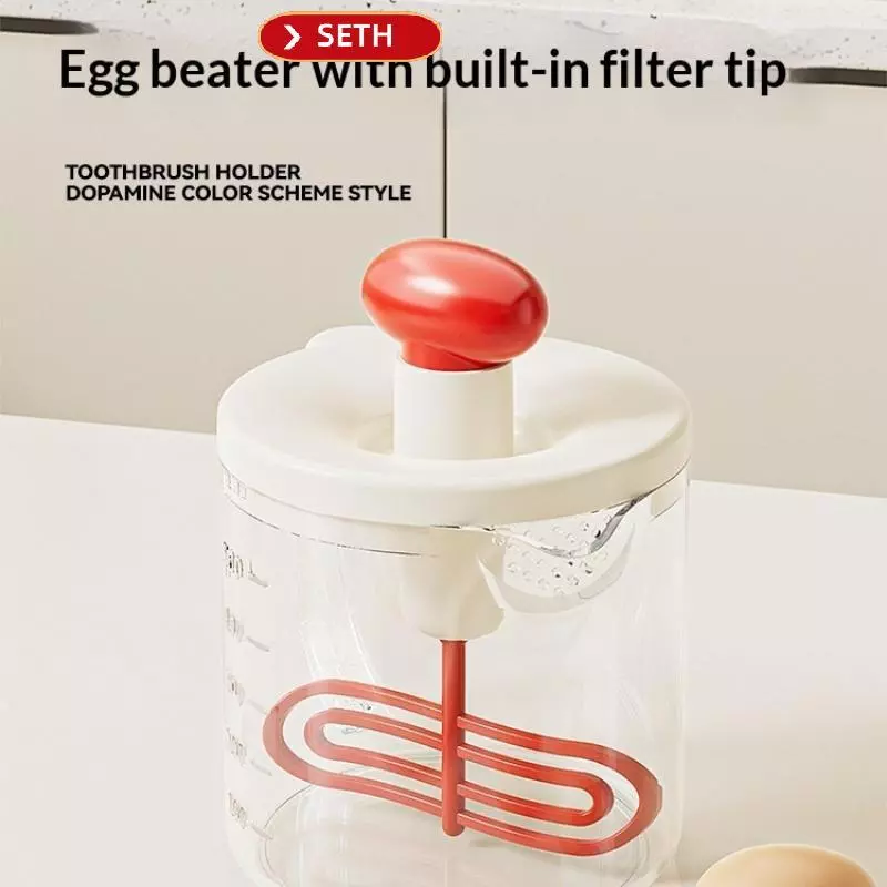 SETH Manual Press Egg Churn Cream Whipper Kitchen Gadget thumbnail 8