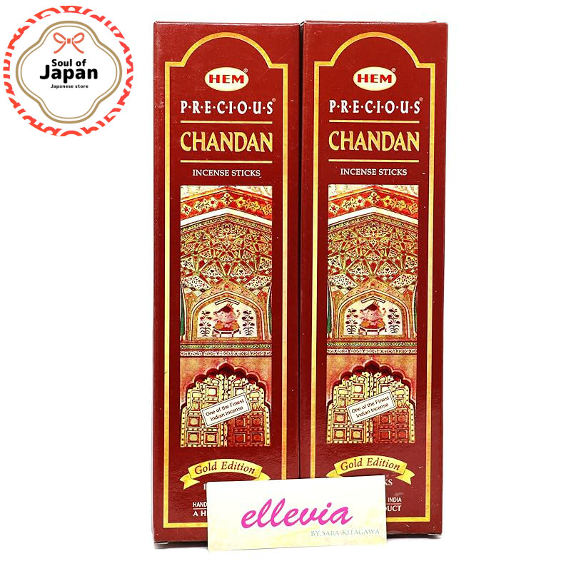 ellevia Incense Sticks Precious Chandan Economical Pack (2 Boxes Set)【Direct from Japan】
