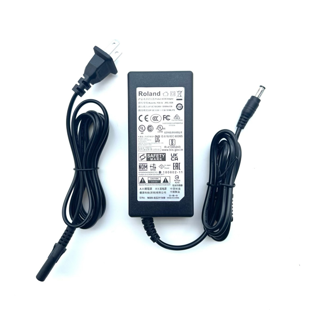 Roland Roland เปียโนอิเล็กทรอนิกส์ PSB-5U Power Adapter เครื่องชาร์จไฟ 12V1.5A