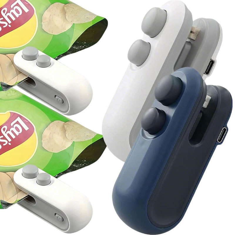 2 in 1 เครื่องซีลถุงขนาดเล็ก / เครื่องซีลถุงพลาสติกอาหารแบบพกพา / USB เครื่องซีลแบบชาร์จไฟได้