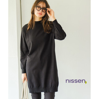 Direct from Japan Nissen_เสื้อถักคอเต่าตัวยาว ผ้าฝ้ายผสม กัน…